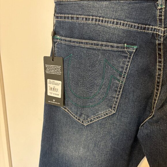 NWT True Religion Ricky Relaxed Straight Men’s Jeans Size 32 Denim Western - Picture 10 of 14